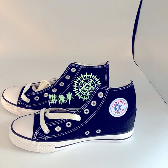 “NEW “BRIGHT HITOPS GLOW IN THE  DARK AWESOME UNIQUE SNEAKERS NEW NEW NEW - Picture 3 of 8